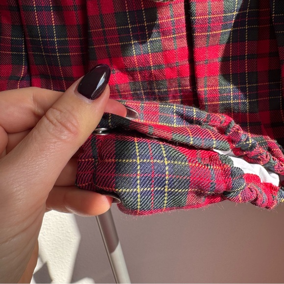 Edgehill Collection x Darby Fallon Clark Gunner Plaid Peter Pan Collar Bubble - Picture 4 of 8